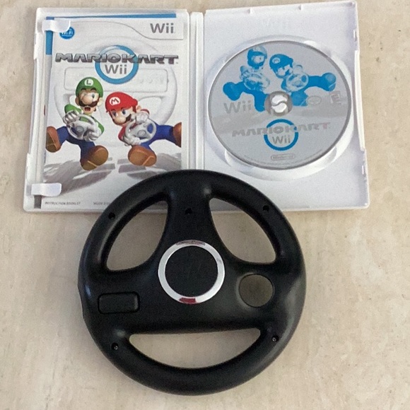 Mario Kart & Wheel Nintendo Wii Game Racing Steering Driving Drive - Picture 5 of 12